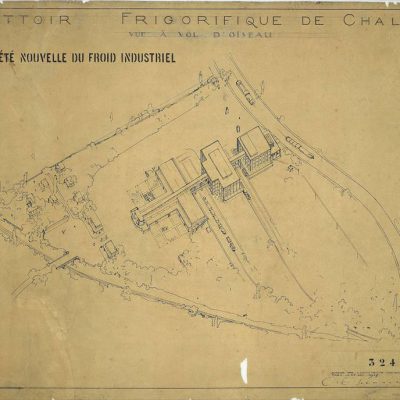 Abattoir frigorifique, Challuy, France, 1917