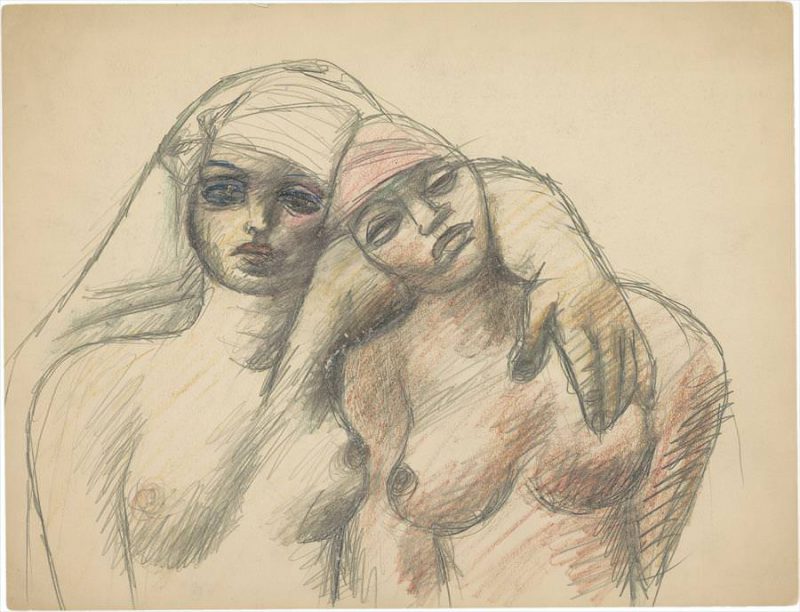 Deux femmes en buste enlacées, 1932